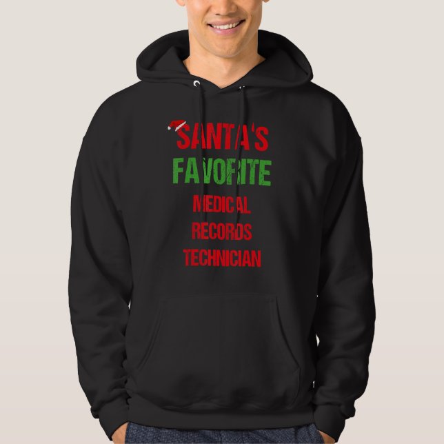 Veste À Capuche Technicien Médicale des dossiers Funny Pajama Noël (Devant)