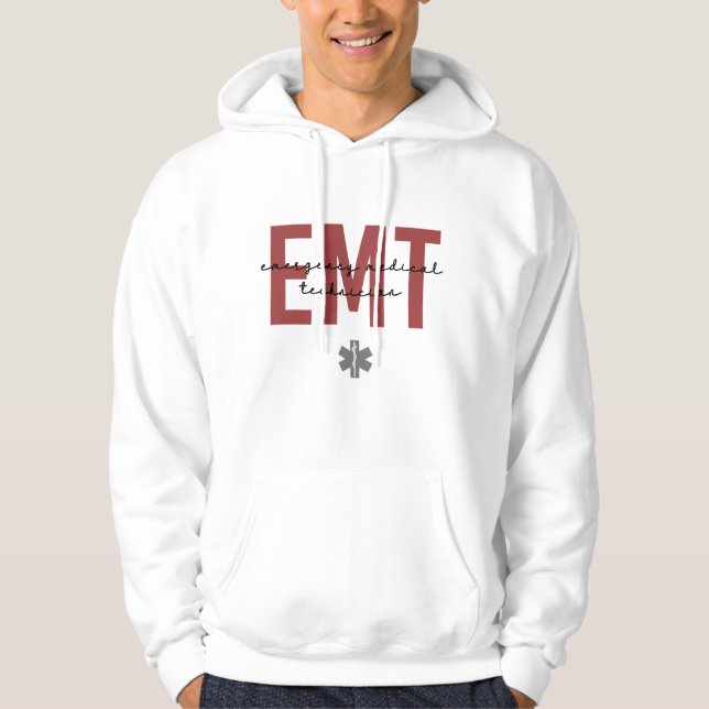 Veste À Capuche Technicien Médicale en urgence EMT (Devant)