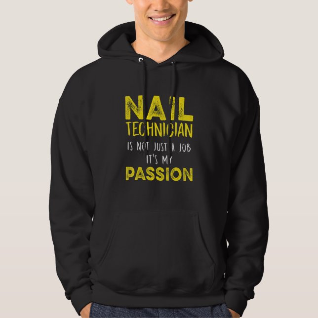 Veste À Capuche Technicien Nail Tech Artiste Manicuriste 12 (Devant)