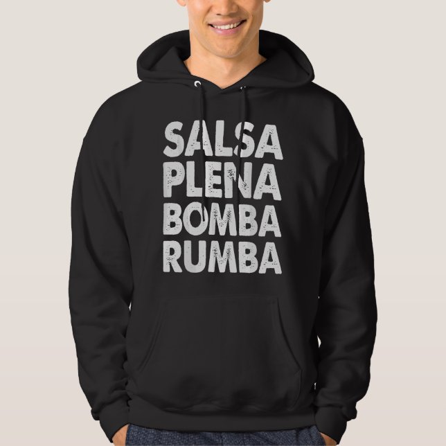 Veste À Capuche Tee-shirt drôle de danse salsa pour femmes Salsa P (Devant)