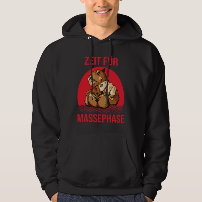 Veste À Capuche Temps pour la phase de masse Backprint Bodybuildin (Devant)