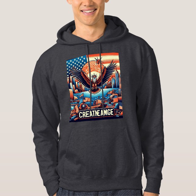 Veste à capuche tendance des États-Unis – Streetwe (Devant)