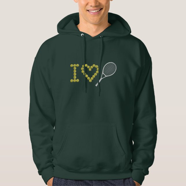 Veste À Capuche Tennis moderne I Love (Devant)
