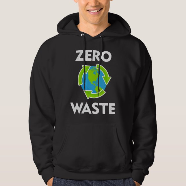 Veste À Capuche Terre sans déchets Jour de la Terre Enseignant Env (Devant)