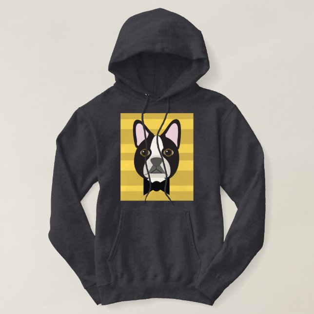 Veste À Capuche Terrier de Boston (Design devant)