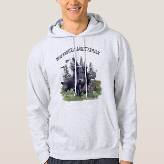 Veste À Capuche Terrier de chasse allemand (Jagdterrier) (Devant)