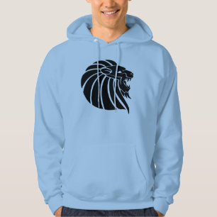 Veste À Capuche Tête de lion de silhouette de tatouage d'art de