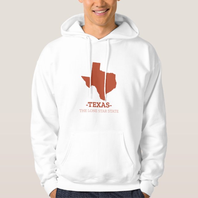 Veste À Capuche Texas - L'État de l'étoile solitaire (Devant)