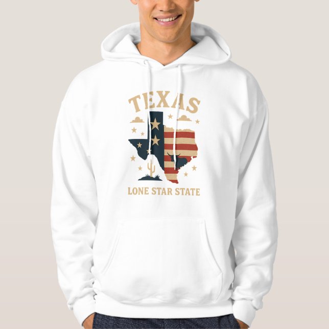 Veste À Capuche Texas Lone Star State - Symbole de force et d'idur (Devant)