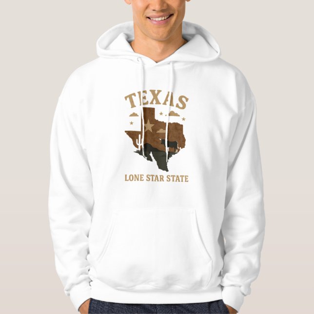 Veste À Capuche Texas Lone Star State - Un hommage à l'indépendanc (Devant)