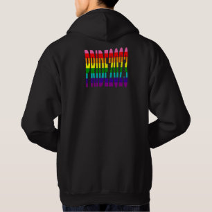 Veste À Capuche Texte arc-en-ciel coloré LGBTQ Gay pride 2023 T-Sh