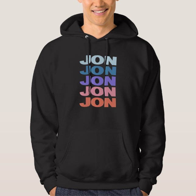 Veste À Capuche Texte répété moderne Jon (Devant)