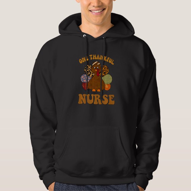 Veste À Capuche thankful nurse for women fall thanksgiving turkey  (Devant)