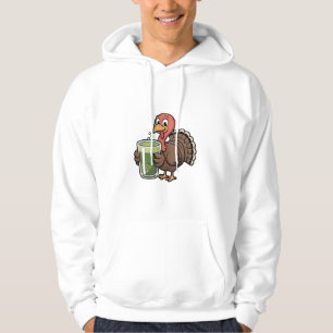 Veste À Capuche Thanksgiving Matcha Turquie Boire Thé Gobbler