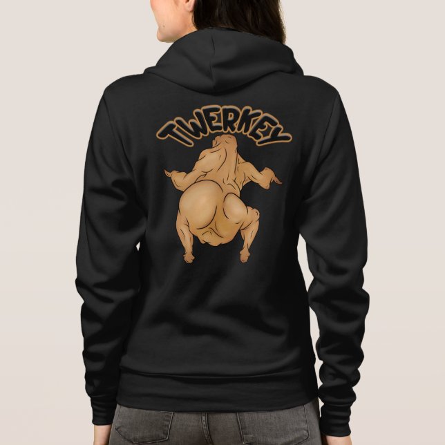 Veste À Capuche Thanksgiving Twerkey Adult Full-Zip Hoodie (Dos)