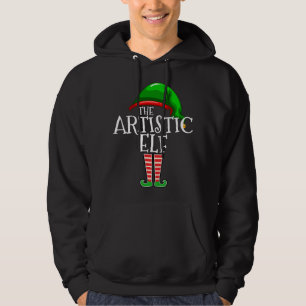 Veste À Capuche The Artistic Elf Group Matching Family Christmas G