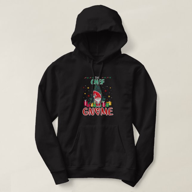 Veste À Capuche The Chef Gnome Xmas Tree Group Christmas Matching  (Design devant)