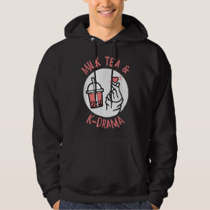 Veste À Capuche Thé de lait et K-Drama favori Genre et boisson