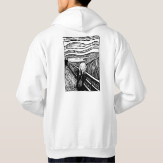 Veste À Capuche The Scream by Munch – Black Line Art Personalized