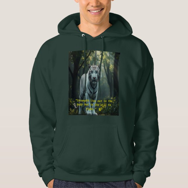 Veste À Capuche **"The Whispering Forest: A White Tiger's Majesty" (Devant)