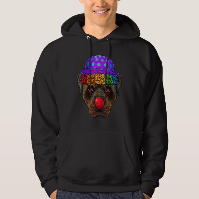 Veste À Capuche Thème de costume de cirque de carnaval Clown Rottw (Devant)