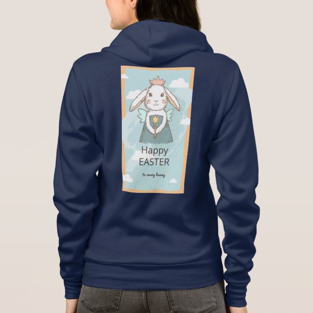 Veste À Capuche Thème de festival de Pâques Design de lapin mignon (Dos)