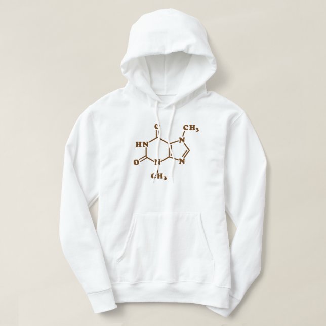 Veste À Capuche Théobromine au chocolat Formule chimique moléculai (Design devant)