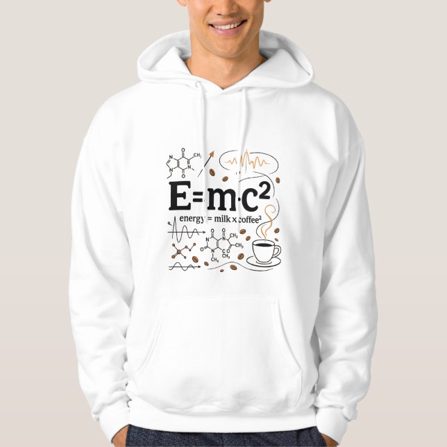 Veste À Capuche Théorie de la caféine : E = mc² réinventé (Devant)