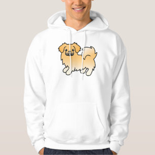 Veste À Capuche Tibétain Spaniel Fawn Chien de Dessin Animé Mignon