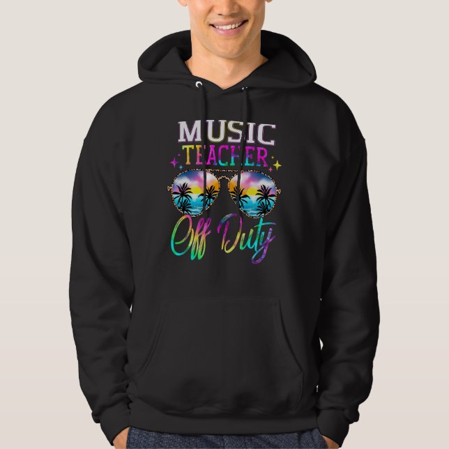 Veste À Capuche Tie Dye Dernier Jour De L'École Pour Professeur De (Devant)
