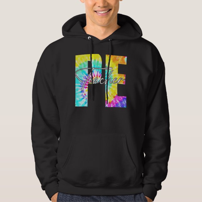 Veste À Capuche Tie Dye Pe Enseignant Éducation Physique Premier J (Devant)