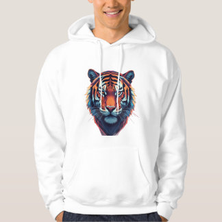 Veste À Capuche Tigre Artistique à Visage Capuchon – Audacieux & É