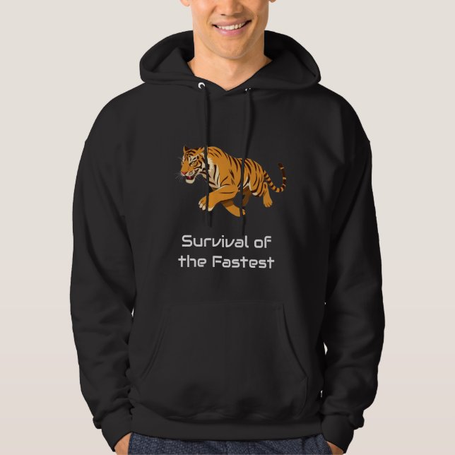 Veste À Capuche Tigre – La Survie du Plus Rapide (Devant)