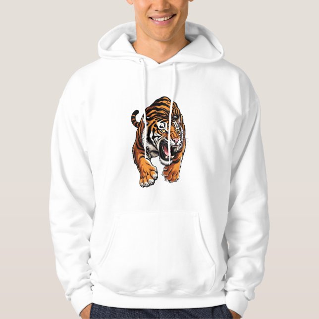 Veste À Capuche Tigre qui bondit (Devant)