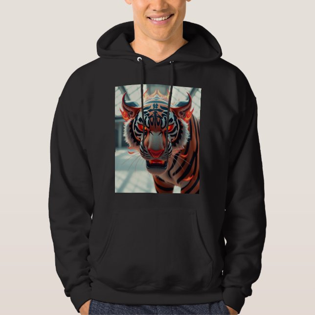 Veste À Capuche Tigre Sauvage (Devant)