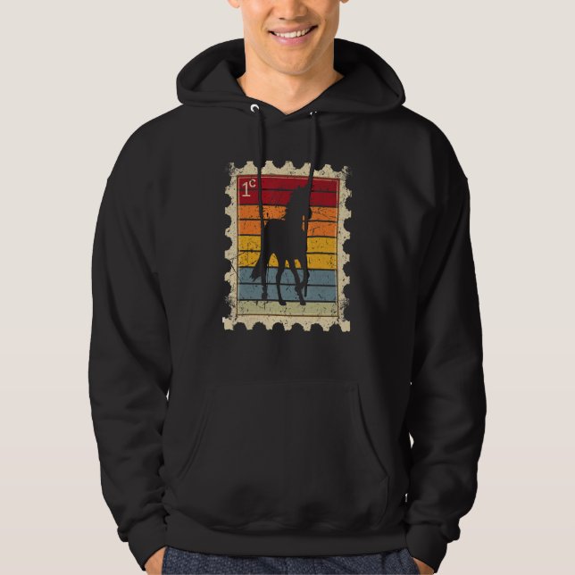 Veste À Capuche Timbre-Poste Avec Un Cheval De Coucher De Soleil (Devant)
