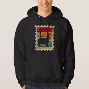 Veste À Capuche Timbre-poste avec un hippopotame au coucher du sol