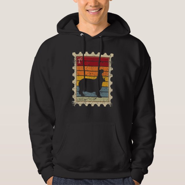 Veste À Capuche Timbre-poste avec un hippopotame au coucher du sol (Devant)