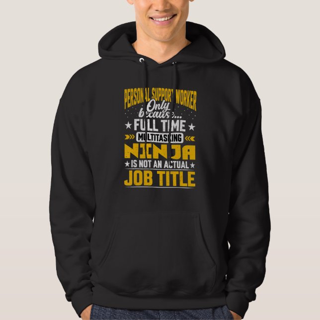 Veste À Capuche Titre du travail du collaborateur de support perso (Devant)