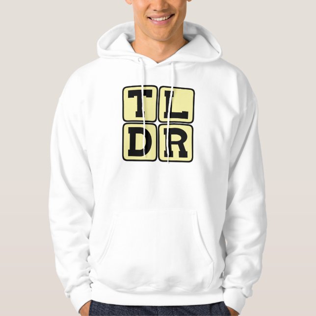 Veste À Capuche TLDR Trop Long N'a Pas Été Lu TL;DR Acronyme Inter (Devant)