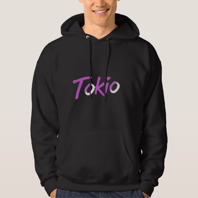 Veste À Capuche Tokio violet et blanc (Devant)