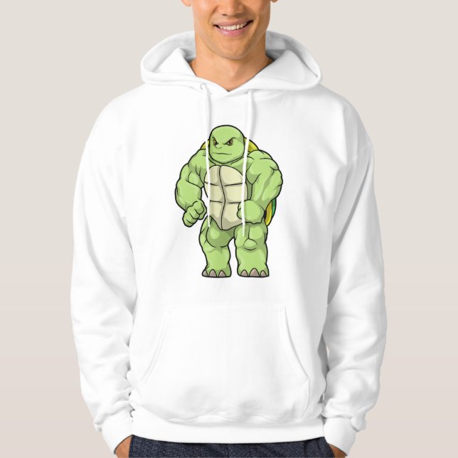 Veste À Capuche Tortue en Bodybuilder avec Six pack (Devant)