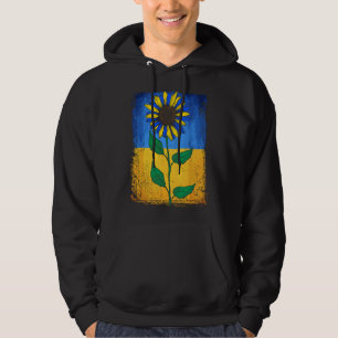 Veste À Capuche Tournesol Drapeau ukrainien vintage Je suis avec l