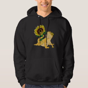 Veste À Capuche Tournesol Jaune Reptile Animal Lizard Animaux Poit
