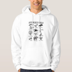 Veste À Capuche Tous les Animaux du Monde Vintage Drôle de Mème d'