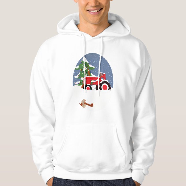 Veste À Capuche Tracteur pour Noël (Devant)