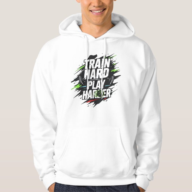 Veste À Capuche Train Hard Play Harder Basketball T-shirt (Devant)