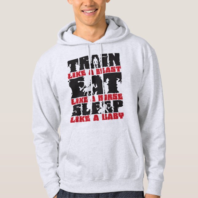 Veste À Capuche Train Like A Beast - Gymnase et remise en forme Mo (Devant)