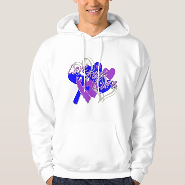 Veste À Capuche Traitement d'espoir d'amour de rhumatisme (Devant)