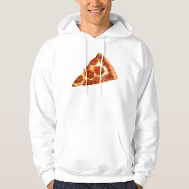 Veste À Capuche Tranche de pizza pepperoni classique de SlipperyJo (Devant)